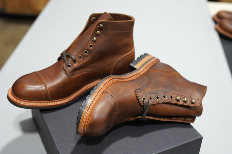 The Allegany Cap Toe - Tobacco Veg Tan (645) Factory Seconds