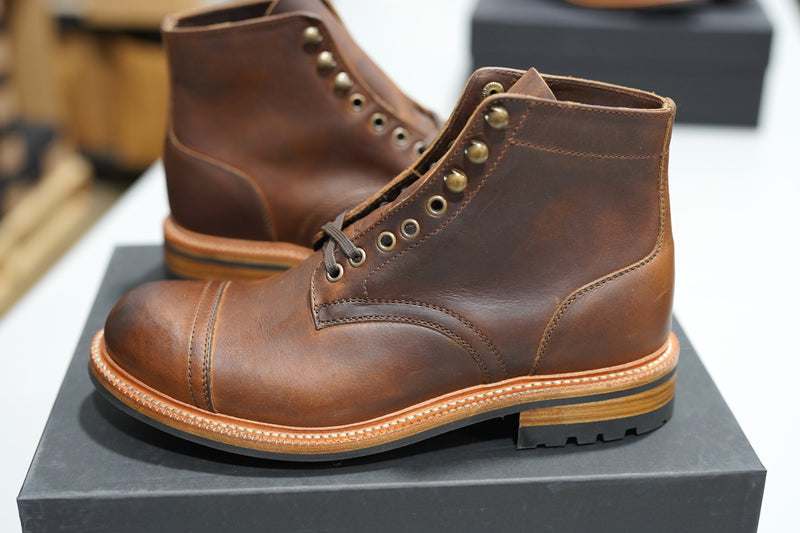 The Allegany Cap Toe - Tobacco Veg Tan (645) Factory Seconds