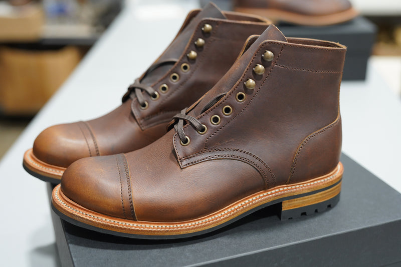 The Allegany Cap Toe - Tobacco Veg Tan (645) Factory Seconds