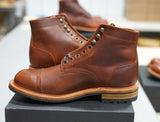 The Allegany Cap Toe - Tumbled Mahogany (645) Factory Seconds