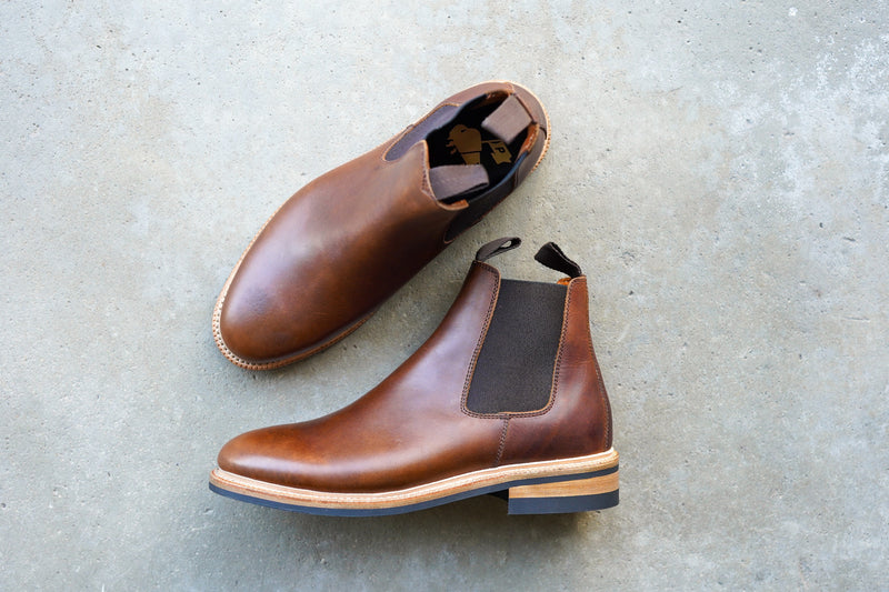 tobacco leather boots Mateo Moc Toe Boot 8 read our Leather Notes about it here for more details The Elmwood - Tobacco Veg