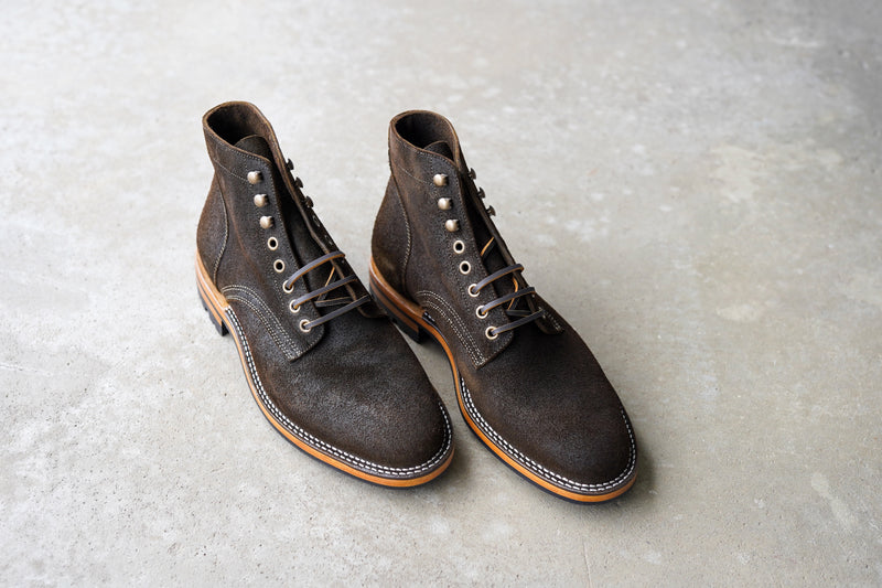Butcherprodacts コート40 The Allen Stitchdown - Dark Olive Waxed Rough-out (618