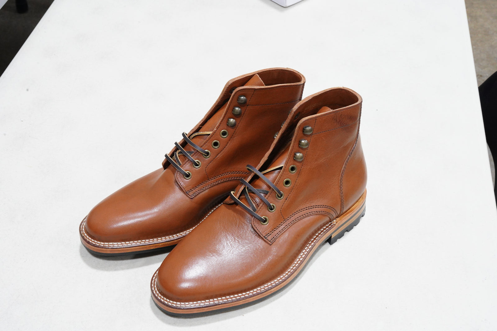 The Allen Stitchdown - Cognac Veg Tan (618) Factory Sample