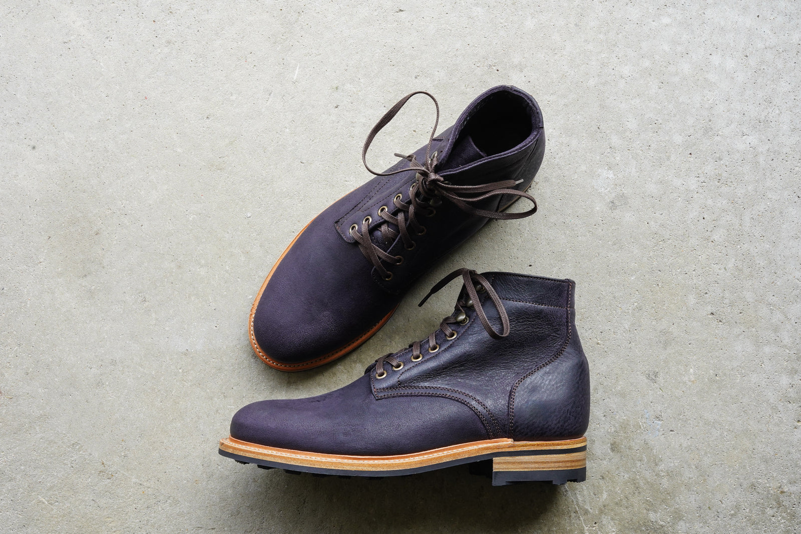 靴 uneven dyeing harness long boots uneven dyeing harness long boots