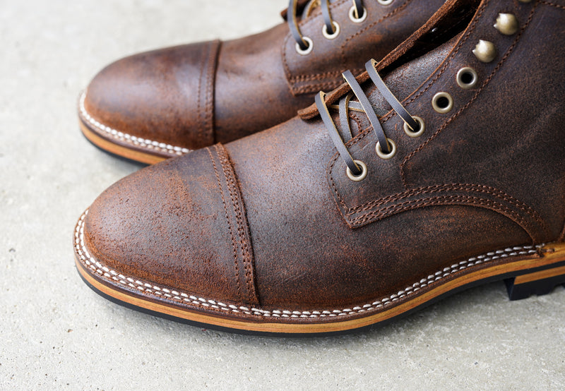 The Richmond Stitchdown - Saddle Waxy Commander (618) Factory Second