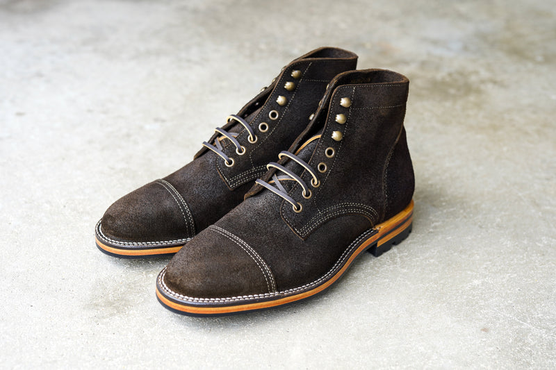 The Richmond Stitchdown - Dark Olive Waxed Rough-out (618)