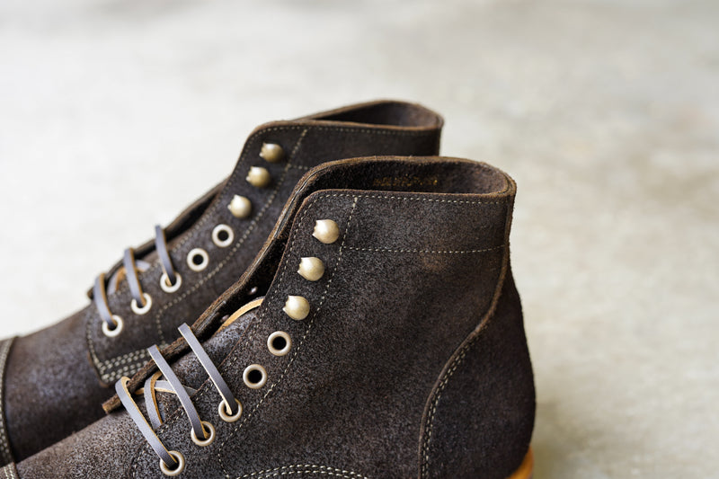 The Richmond Stitchdown - Dark Olive Waxed Rough-out (618)