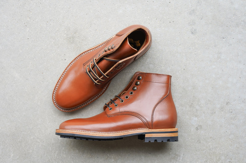 The Allen Stitchdown - Cognac Teacore Veg Tan (618)