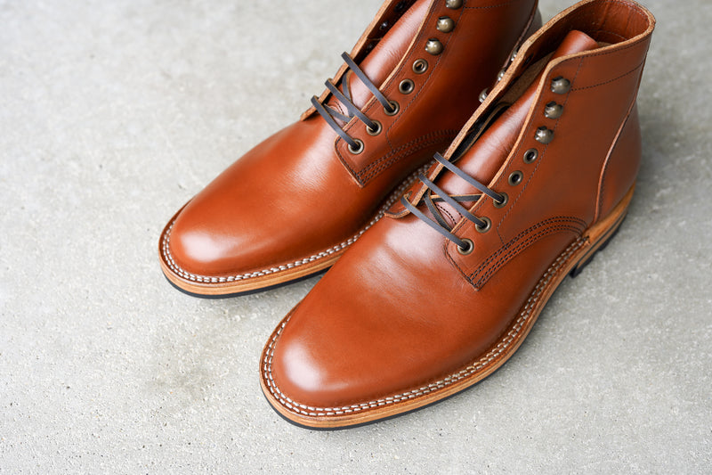 The Allen Stitchdown - Cognac Teacore Veg Tan (618)