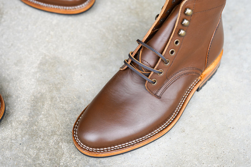 The Allen Stitchdown - Caramel Teacore Veg Tan (618) Factory Seconds