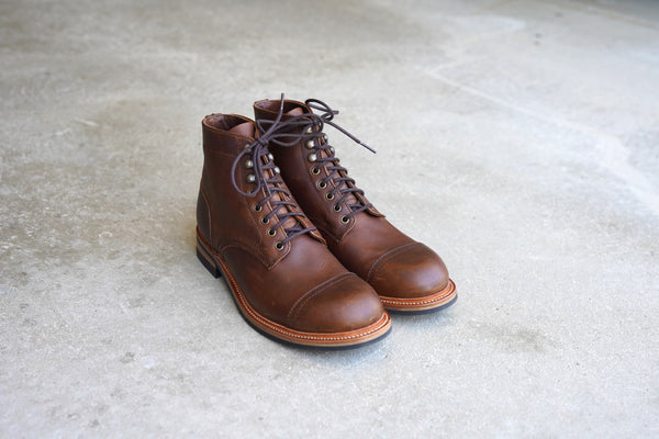 The Allegany Cap Toe - Tobacco Veg Tan (645) Factory Sample