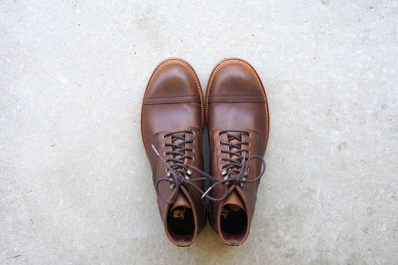 The Allegany Cap Toe - Tobacco Veg Tan (645) Factory Sample