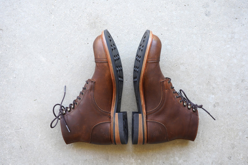 The Allegany Cap Toe - Tobacco Veg Tan (645) Factory Sample