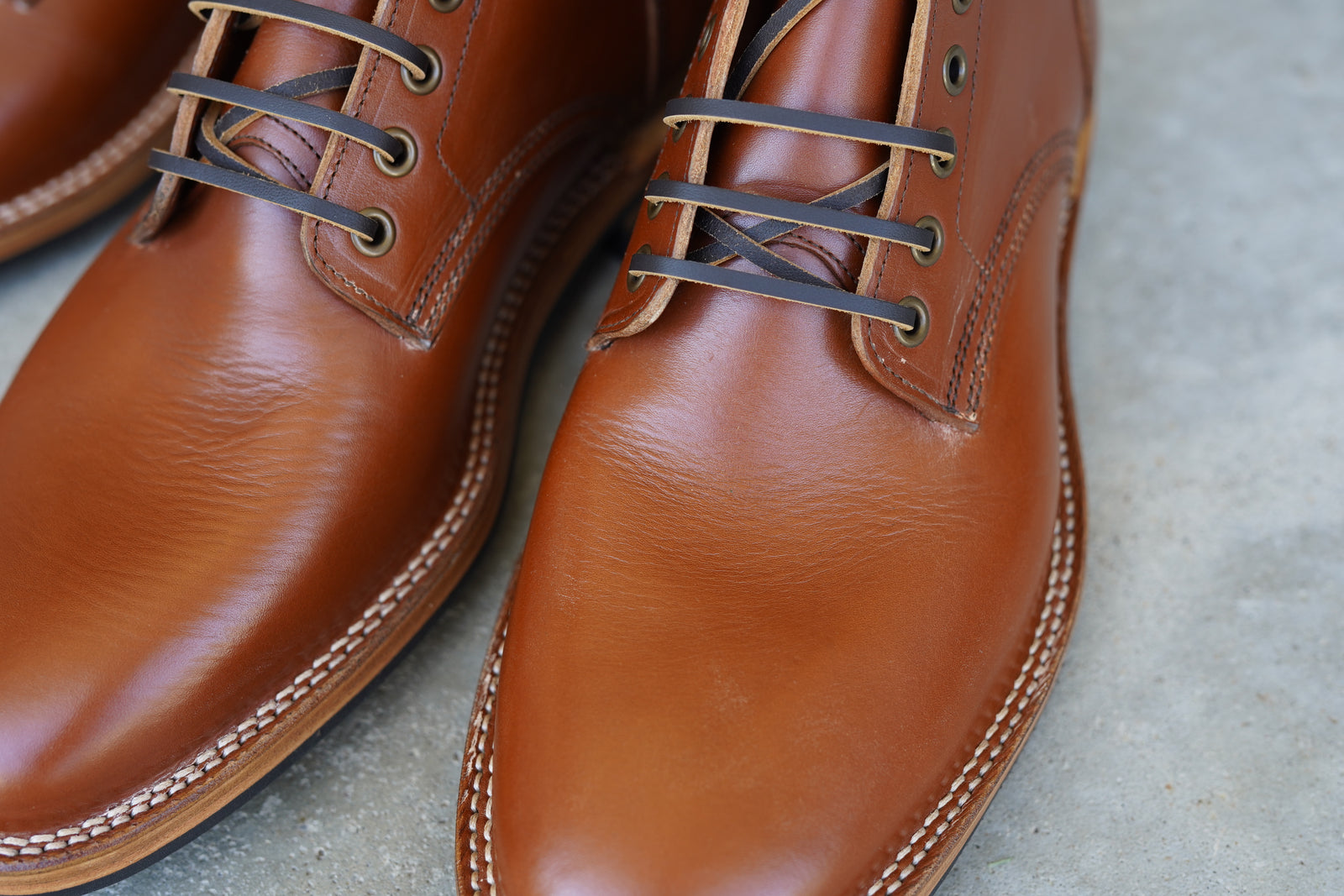 The Allen Stitchdown - Cognac Teacore Veg Tan (618) Factory