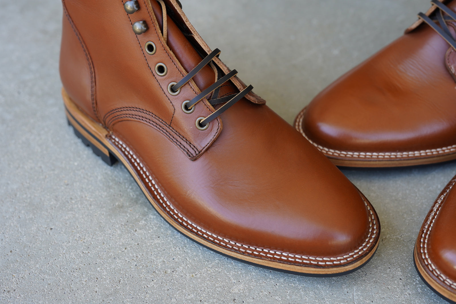 The Allen Stitchdown - Cognac Teacore Veg Tan (618) Factory